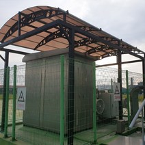 캐노픽스 1500x9400 주택 상가 테라스 차양 베란다 빌라 비가림 주택 주차장 차양막, 엠보체크_브라운, 블랙, 블랙(분체도장)