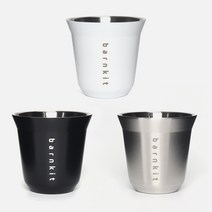 반킷 진공 보온 보냉 커피 샷잔 에스프레소 캡슐커피 더블월 스테인레스 컵, 1개, 화이트