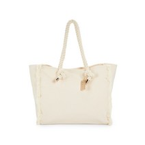 빈티지 하바나 파커 로프 프린지 캔버스 토트백 OFF WHITE