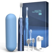 스마트 음파 전동칫솔 S3세로 브러시 클린케어 + 케이스 + 칫솔모 2p+벽 브래킷+페이셜 클렌징 헤드, S3
