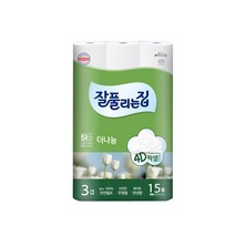 잘풀리는집 더나눔 천연펄프화장지 3겹 25m 15롤, 1팩