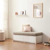 리아즈하우스 라떼 생활방수 1200 서랍형 벤치 수납 소파 LSR204C, 연그레이