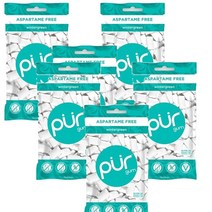 Pur gum 아스파탐 프리 윈터그린 글루텐 프리 비건 퍼껌 80g 55개입 3개 1팩, 2팩