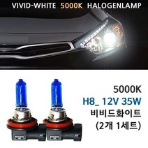 5000K 비비드화이트 현대 YF소나타 하이브리드 11-14년 전조등 상향등 하향등 안개등 자동차램프, 5000K YF소나타 하이브리드 안개등 H8(2개1세트), 1세트