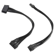 ATX 24pin ~ 18 핀 어댑터 컨버터 전원 케이블 및 8 핀 ~ 12 핀 ATX 어댑터 전원 케이블 HP Z440 Z640 마더 보드, 하나, 보여진 바와 같이