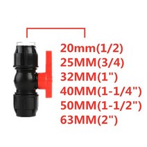 계량기동파방지 배관청소 환기구 에어컨 배수 플라스틱 워터 파이프 퀵 밸브 커넥터 PP 튜브 볼 액세서리, 01 Black_02 Pipe 25mm