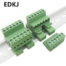와이어 커넥터 레일 터미널 블록 1Set 2-16pin 2EDG-UKR-5.08mm 단자대 피치 5.08mm 나사 플매트 카펫 러그인 Din 장착 대신, [01] 2P