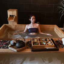 목욕 욕조 가정 홈 노천탕 전신 목욕 고급 나무 전문, 나무 수도꼭지