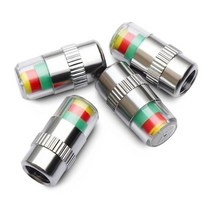 압력게이지 에어밸브 4pcs 자동차 타이어 표시기 타이어 표시기 경고 모니터링 센서 외부 ​​ 감지, 4개