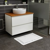 호텔식 고중량 자수발매트 50x70 아이보리