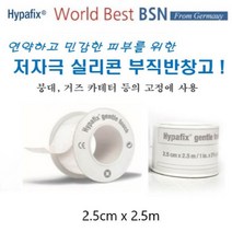 [하이파픽스 젠틀터치] 저자극 실리콘 부직반창고 2.5cm x 2.5m 의료용 롤밴드 픽싱롤