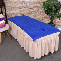 미용실전용 타올 미용샵침대 목욕타월 안마 발맛사지 용품 대전 구멍이있다 .침대시트 깔기침대 큰, T36-진청 블루색 슈퍼두꺼운 천달림 홀, C06-150x200cm