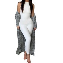 강아지 점프 슈트 Streetwear 화이트 블랙 니트 한 Bodycon 점프 여성 작업복 2020 민소매 솔리드 스키니 R, 03 WHITE_04 XL