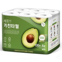 한예지 한예지 셰프 천연펄프 키친타올 130매 6롤 1팩, 천연펄프 키친타올 130매 6롤 3팩