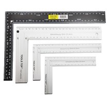 툴스탑 툴스타 알루미늄 직각자 4종 모음 블랙 목공 정밀 스퀘어 기역자 산업용 눈금, 150mm
