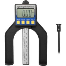 HENPS 깊이 게이지 디지털 높이 게이지 깊이·높이 측정 툴 0-80mm(별매) 깊이 게이지 높이 게이지 LCD 디지털 깊이높이 게이지 정밀 전자 디지털 목공 톱 깊이 게이지 라우터 비트 게이지
