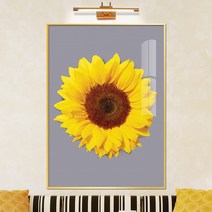 보고아트 돈 들어오는 해바라기 큰 꽃 한송이 인테리어 풍수 액자, [6] 해바라기 큰 꽃만_A_그레이배경