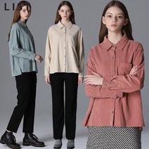 리스트 리스트 코듀로이 루즈핏 셔츠