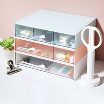 쌓아올리는 서랍함 미니서랍 수납함 책상정리 정리함 플라스틱 칸막이 멀티박스 수납, 화이트 3칸, 1개