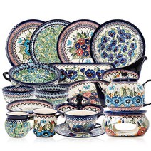 식탁위의 예술작품 폴란드그릇 자크라디, 17.솔트셀러(651)택1/17-02.블루아트 G995