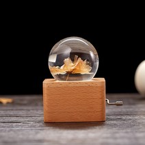 오르골 민들레 표본 수정 구슬 오르골 창의 뮤직박스, 수동식 체리 오르골