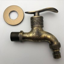 슬림수전 엔틱 전화기 샤워기 거위목 일반수도꼭지골동품 청동 세탁기 크레인 장식 야외 수도꼭지 빈티지, 03 05