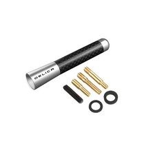 8CM 12CM 탄소 섬유 자동차 지붕 라디오 안테나 미쓰비시 DELICA 로고 Outlander ASX Pajero Lancer Montero 액세서리, [04] 8cm Silver