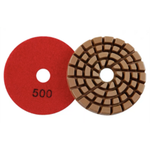 전동 광택패드 6개 100mm/4 "믹스 그릿 두꺼운 콘크리트 연마 패드 수지 본드 다이아몬드 샌딩 디스, 04 Grit 500