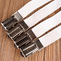 스테인레스 스틸 미끄럼 방지 버클 나일론 탄성 밴드 침대보 실용 시트 홀더 침구 기사 액세서리, 01 4 pcs