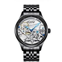 남성 명품 스위스 40대 남자 시계 ailang skeleton 기계식 용 탑 브랜드 럭셔리 steampunk 투명 중공 자동 relogio masculino 8625