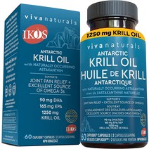 남극 크릴 오일 1250 mg 오메가3 EPA DHA 아스타잔틴 60정 Krill Oi, 남극 크릴 오일 1250mg 60정