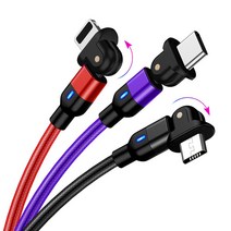180도 회전 고속 충전 USB케이블, 애플8핀1.0m블랙