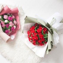 모던50송이로즈비누꽃다발A 70cm_P 조화 기념일 선물, 핑크