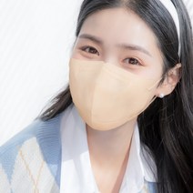 하나뿐인 새부리형 미세먼지황사방역마스크(KF94)(중형 대형)(흰색 남색 분홍색 연한보라색 연한황색 진한회색 검정색) 50매 100매, 중형 KF94 베이지 100매