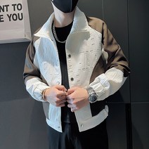 봄과 가을 남자 골프 의류 남자 골프 탑 패션 의류 대조 컬러 재킷 남자의 새로운 봄과 가을 가운 유행 브랜드 남성 의류 재킷