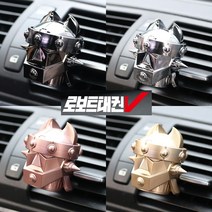레모토 로보트 태권브이 차량용 방향제 송풍구 클립형, 매트블랙, 다우니코튼