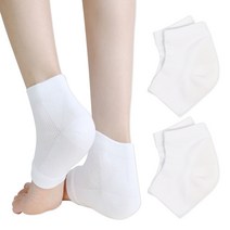 쿠넬 실리콘 발 뒤꿈치 보습 양말 3켤레, 화이트, 3개