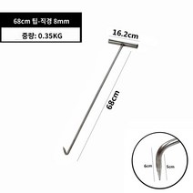 맨홀 뚜껑 개폐기 오프너 배수로 우물 I자형 정화조, 스테인레스 68cm-지름 8mm 팁