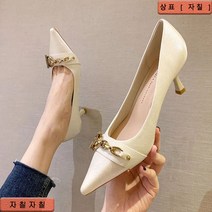 자칠 가을 여자 2023 트랜드 단화 블랙 하이힐