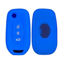 카포카 르노 XM3 SM6 QM6 더뉴QM6 캡쳐 조에 실리콘 스마트키 폴딩키 케이스 키홀더, R폴딩3버튼_블루