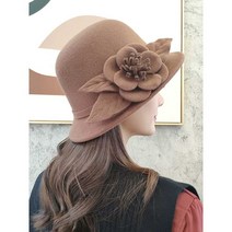 여성 펠트 모자 고급 울소재 중절모 겨울 머리보호용