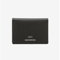 DAKS 닥스 소가죽 체크 바 장식 카드 명합 지갑 DBHO2F941BK