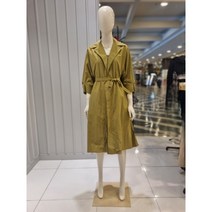 블루페페 지퍼여밈 밸티드 카라넥 8부 원피스 P221MSE702