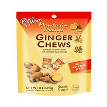 5 Packs of Prince of Peace 100 Percent Natural Ginger Candy Chews (Orange 3 Ounce), 1