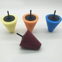 자동차 폴리싱 스폰지 휠 버니싱 폼 스폰지 폴리싱 왁스 버핑 콘 모양 패드 키트 자동차 폴리셔 타이어 휠 허브 도구