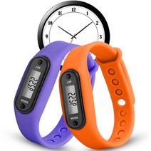 스포츠 조깅 런닝 만보기 컬러 실리콘 밴드 손목 시계