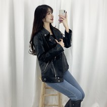 VANANA2 정품 루즈핏 라이더 가죽 자켓