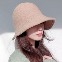 이코마켓 편안한 데일리 여성 니트모자 니트 벙거지 모자 햇빛차단 캠핑모자 벨크로 버킷햇 챙넓은모자 햇빛가리개