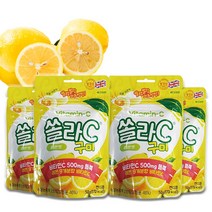 상큼한 쏠라C 구미 레몬맛 50g 4개 비타민 어린이 간식 젤리 사탕, 1, 본상품선택, 본상품선택