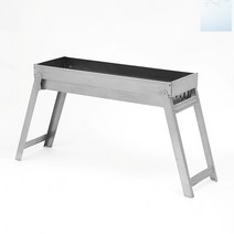 SOCEAN 접이식 그릴 스텐 화로 캠핑 화롯대 58X20.5CM 야외용 멀티 그릴 올스텐 숯화로 숯통 사각 화로대 야외 숯불 화덕 캠핑장 고기판 삼겹살바베큐 캠프용 장작 난로 나무 태우기